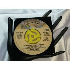 Irene Cara 45 rpm Record Drink Coaster   FlashdanceWhat A Feeling