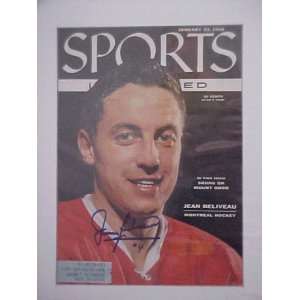 Jean Beliveau Autographed Signed January 23 1956 Sports Illustrated 