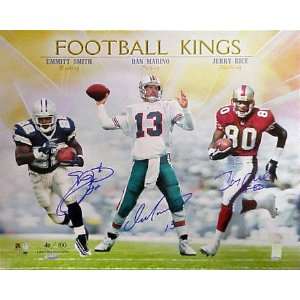  Jerry Rice, Dan Marino, and Emmitt Smith 16x20 Autographed 