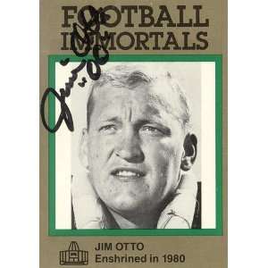 Jim Otto Autographed Football Immortals Card #95   Oakland Raiders