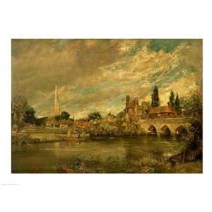 The Bridge of Harnham and Salisbury Cathedral Beautiful MUSEUM WRAP 