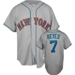 Jose Reyes Majestic MLB Road Grey Replica New York Mets Jersey