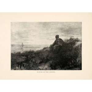  1898 Print Jozef Israels Art Landscape Sand Dunes Coastal 
