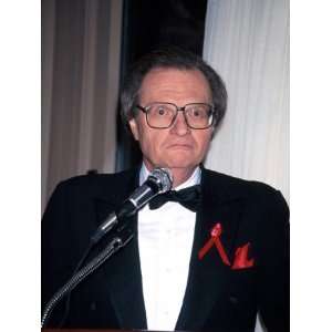  Television Personality Larry King Giving Speech 
