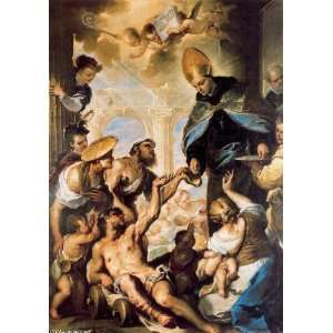 FRAMED oil paintings   Luca Giordano   24 x 34 inches   Charity of St 