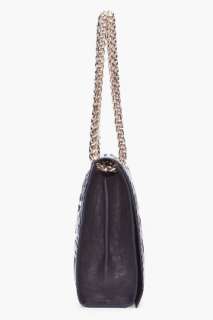 Balmain Black Ultimate Embossed Shoulder Bag for women  