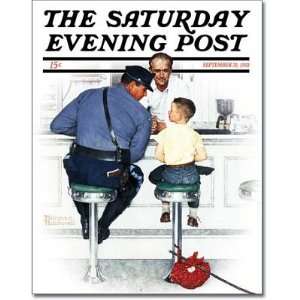 Norman Rockwell The Saturday Evening Post The Runaway Retro Vintage 