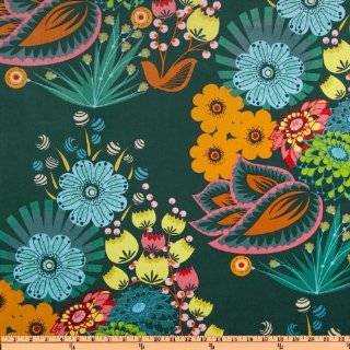 56 Wide Anna Maria Horner LouLouThi Velveteen Summer Totum Emerald 