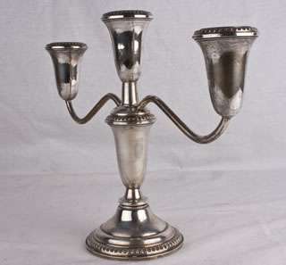 Empire Sterling Silver Candleabra Weighted  
