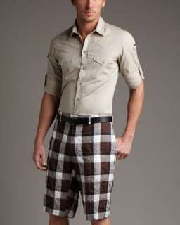 Cotton Plaid Shorts  