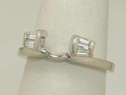 14K White Gold .25ct Diamond Ring Enhancer Jacket Wrap  