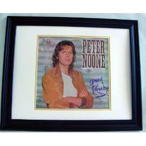PETER NOONE Autographed CUSTOM FRAMED Signed Album LP