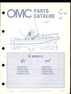 1982 OMC / JOHNSON EVINRUDE 4 HP OUTBOARD MOTOR PARTS MANUAL  