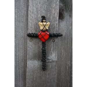  Rebecca Ellis Handcrafted 7 Inch Black Sacred Heart and 
