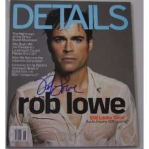 Rob Lowe Sexy   Signed Autographed Fashion Magazine