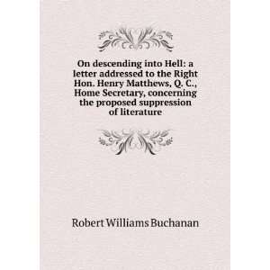  proposed suppression of literature Robert Williams Buchanan Books