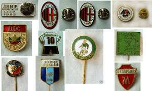 Old pin badge Football FC soccer lot set FIFA DEAL LOOK  