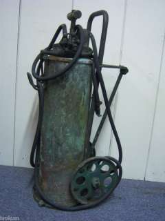 Vintage Phister Fire Extinguisher on Wheels, Cinci,Ohio  