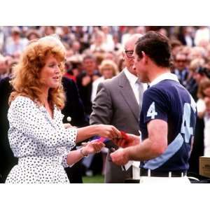 Sarah Ferguson Meeting the Prince of Wales at the Polo Match at 