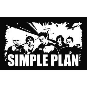 Simple Plan Die Cut Vinyl Decal Sticker 6 White