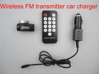Wireless FM Transmitter Car Charger for iPhone/3G/iPod  