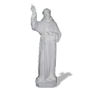   1100 45IPW ResinStone St. Francis Xavier Statue, Indoor White Paint