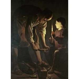 St. Joseph the Carpenter by Georges de La Tour. Size 7.25 X 10.00 Art 