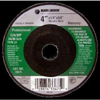 Black&Decker 4 Dia Grinding Wheel (NEW) Masonry Metal  