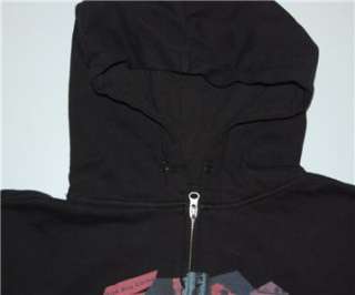 New Vestal 1977 Hoodie Sweater Zip Sweatshirt L BLK  