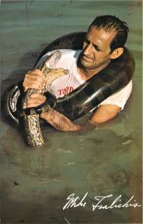 Giant Anaconda Snake and Jungle Mike Tsalickis Postcard  