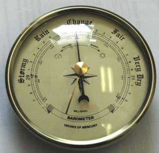   ) Ivory Barometer Instrument Insert/Fit Up Barometric Weather gauge