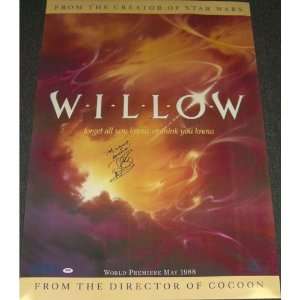 BSS   Warwick Davis (Willow) Signed Autographed Movie Poster (PSA/DNA 