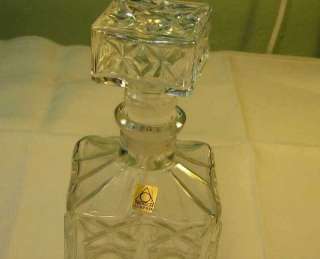 Vintage Glass Decanter Oberglas Austria Label  