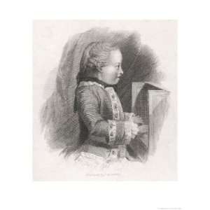 Wolfgang Amadeus Mozart at the Age of Seven Giclee Poster Print by J.m 