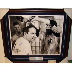 Yogi Berra Autographed Picture   Custom Framed 16X20 STEINER 