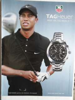 2005 Print Ad Tag Heuer Watches Tiger Woods Golf Golfer  