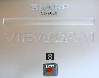 Sharp VL E630 Viewcam 8 LCD Camcorder 16 X Power Zoom Soft Case Remote 
