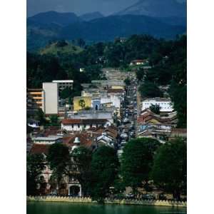  River and City Street in Distance, Kandy, Sri Lanka 