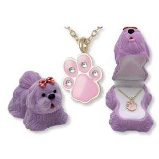   Crystal Necklace in Purple Puppy Dog Gift Box by My Jewel Thief, Inc