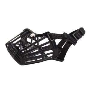  Nylon Basket Cage Adjustable Pet Dog Muzzle Black Size 1