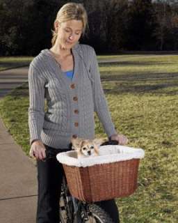   tote Basket Bike Rattan pet Carrier w/ safety cage 891293000521  