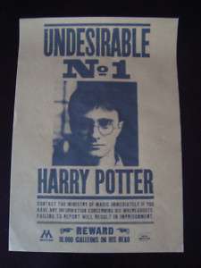 Harry Potter Undesirable Poster Prop  