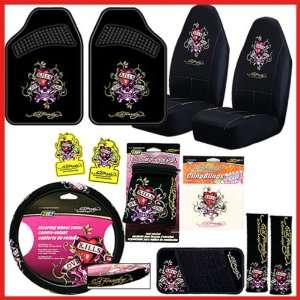  Ed Hardy Love Kills Complete Car Seat Covers Accessories 