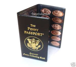 ELONGATED PRESSED SMASHED PENNY PASSPORT HOLDER ALBUM  