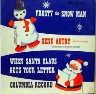 GENE AUTRY frosty the snowman LP vinyl MJV 75 VG+  