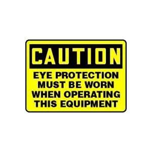 CAUTION EYE PROTECTION MUST BE WORN WHEN OPERATING THIS EQUIPMENT 10 