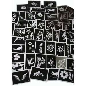    100 Adhesive Stencil, Glitter Tattoos or Face Painting Beauty