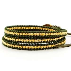  Chan Luu Gold Vermeil 5 Wrap Bracelet on Gauriya Leather Jewelry