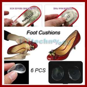 6pcs Gel Heel Liner Foot Shoe Insoles Cushions Ankle Protector Anti 