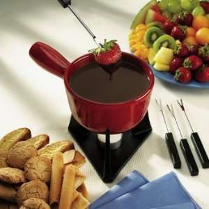 Swissmar Lucerne Chocolate Fondue, 7 piece, Red  Kitchen 